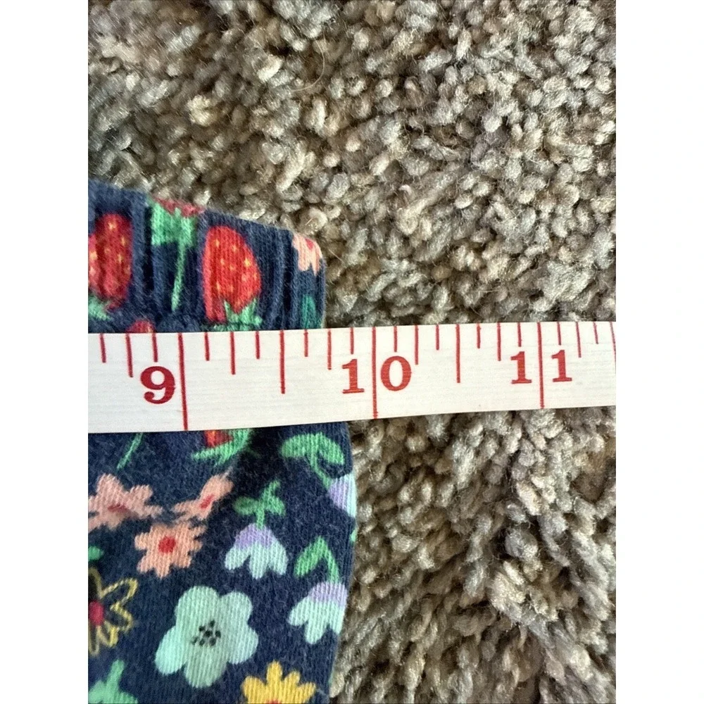 Old Navy Girls‎ Sleeveless Floral Strawberry Navy Fruit Romper Toddler Size 4T